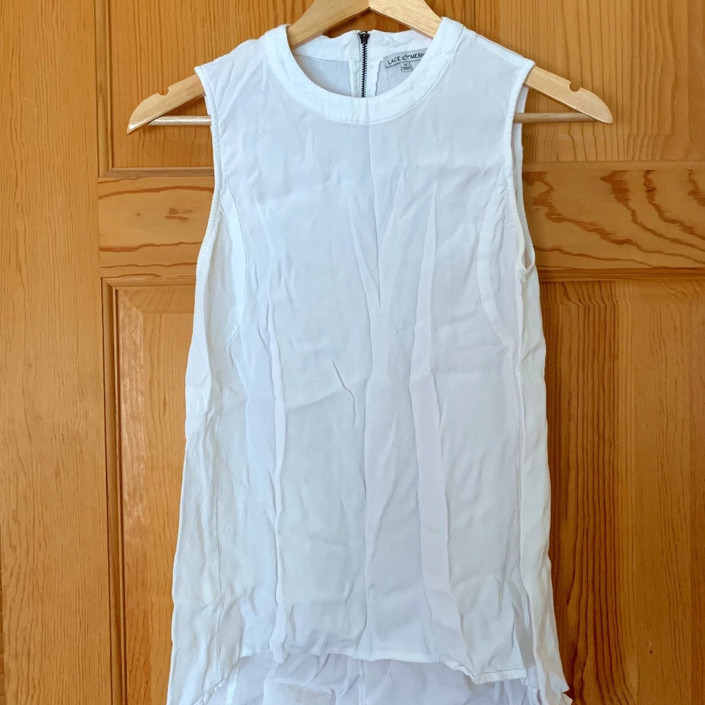 Lace&Mesh Sleeveless Blouse